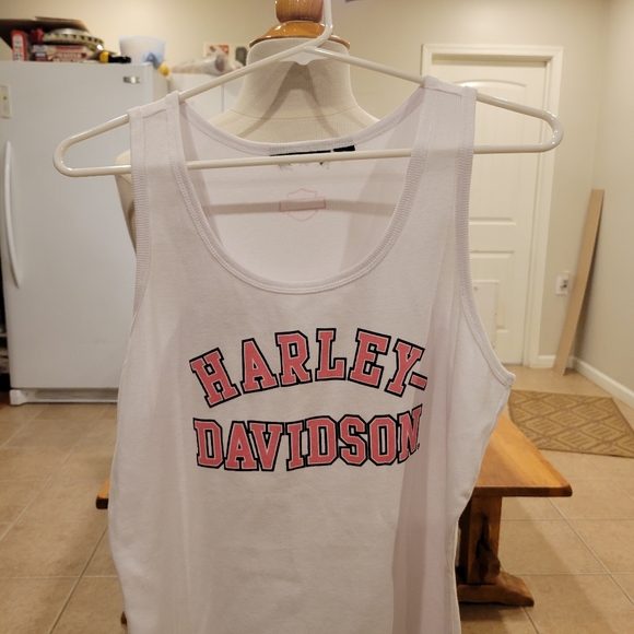 Harley-Davidson Tops - 🏍EUC~💥HOT DEAL💥HARLEY-DAVIDSON WHITE & PINK TANK TOP